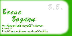 becse bogdan business card